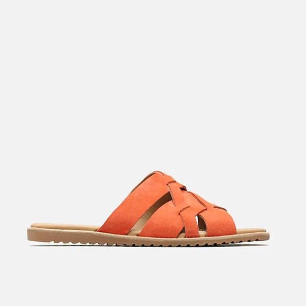 Sorel Ella Suede Slide Sandal in Zing Size 7